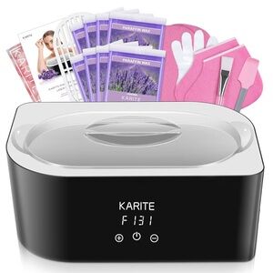 Black Paraffin Wax Warmer Kit with Pink Accessories